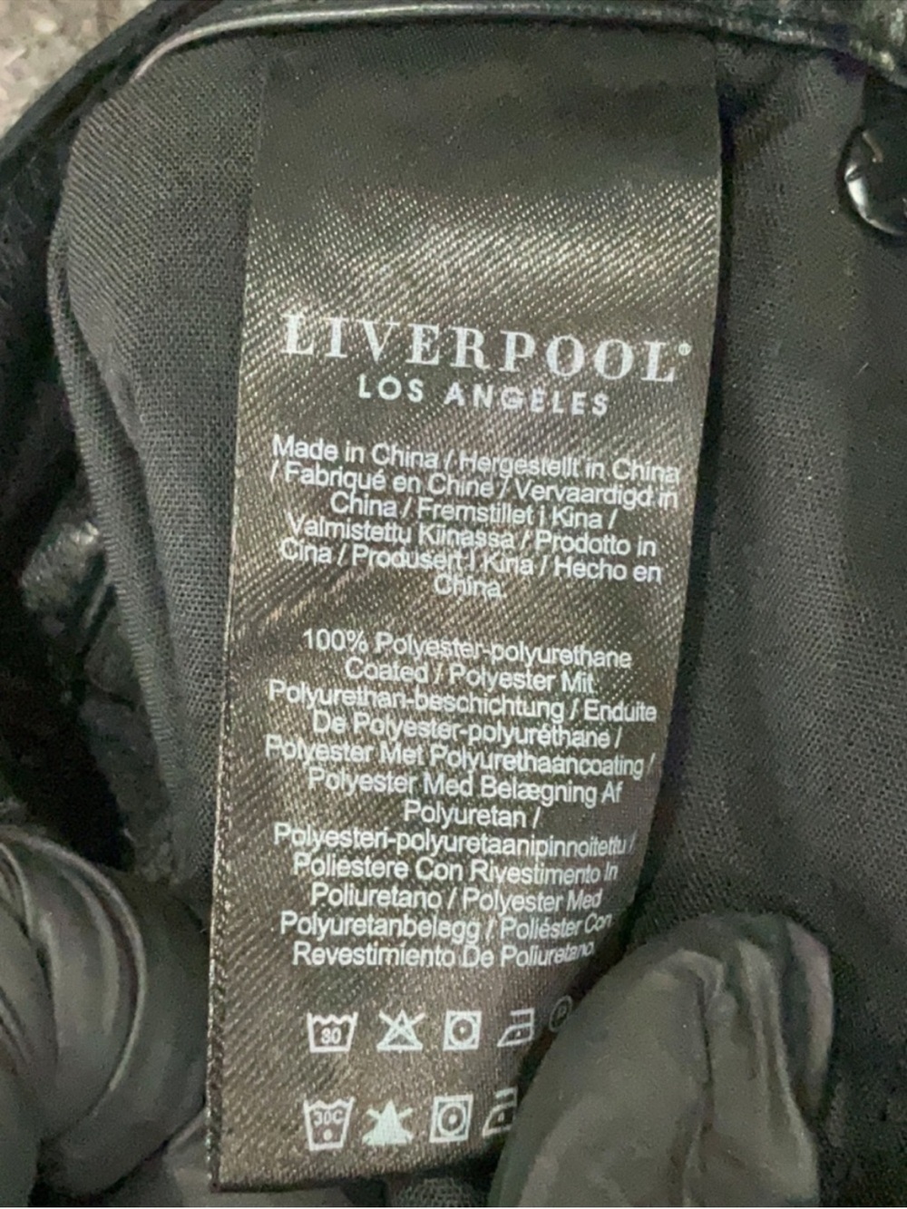 Liverpool Faux Leather Pants Black Straight Leg High Rise Vegan Leather 8 NWT - Picture 5 of 5